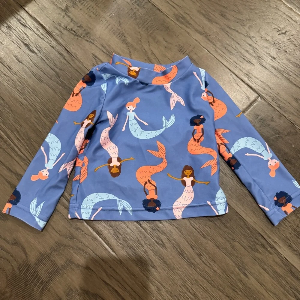 *SWIM SALE* Girls‎ infant Rashguards Swim top set 6-9 mo